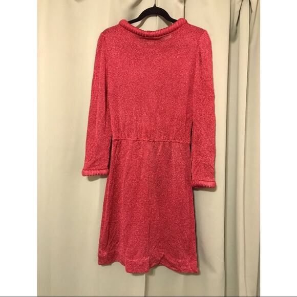 Leslie J Vintage 70s Union Made Coral Pink Mod Style Dress - Picture 2 of 8